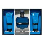 Set Ford: Mustang Blue, Eau De Toilette, For Men, 100 ml + Mustang Blue, Hydrating, After-Shave Balm, 100 ml + Mustang Blue, Hydrating, Body Wash, For Hair & Body, 100 ml