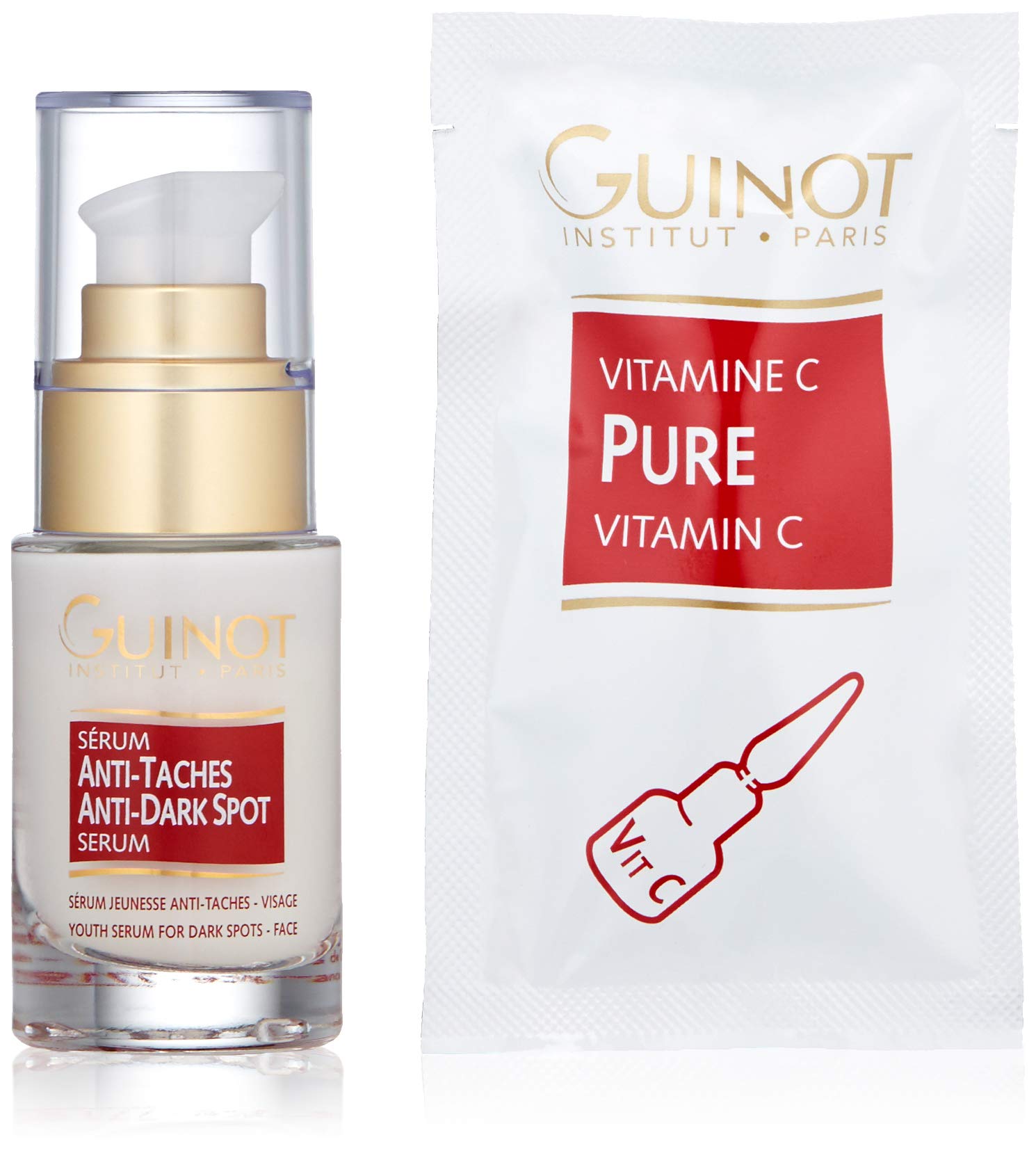 Version 1.0.0 Set Guinot: Anti-Taches, Anti-Dark Spots, Serum, For Face, 23.5 ml + Pure, Vitamin C, Serum, For Face, 1.5 ml - Afbeelding 1