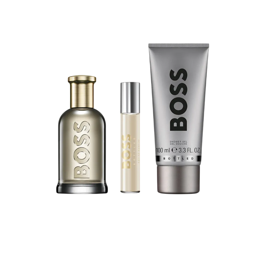 set-hugo-boss-boss-bottled-eau-de-parfum-for-men-100-ml-boss-bottled-eau-de-parfum-for-men-10-ml-boss-bottled-cleansing-shower-gel-for-all-skin-types- Set Hugo Boss: Boss Bottled, Eau De Parfum, For Men, 100 ml + Boss Bottled, Eau De Parfum, For Men, 10 ml + Boss Bottled, Cleansing, Shower Gel, For All Skin Types, 100 ml - Afbeelding 1