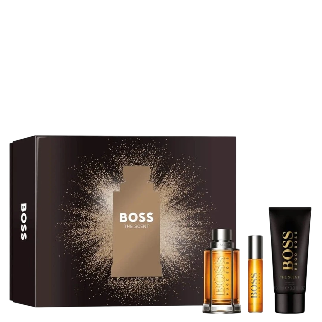 set-hugo-boss-the-scent-eau-de-toilette-for-men-10-ml-the-scent-eau-de-toilette-for-men-100-ml-the-scent-cleansing-shower-gel-for-all-skin-types-100-m Set Hugo Boss: The Scent, Eau De Toilette, For Men, 10 ml + The Scent, Eau De Toilette, For Men, 100 ml + The Scent, Cleansing, Shower Gel, For All Skin Types, 100 ml - Afbeelding 1