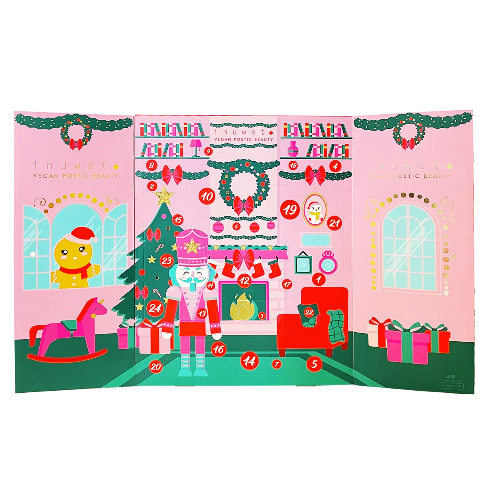 set-inuwet-inuwet-makeup-advent-calendar-24-pcs-1786350210 Set, Inuwet, Inuwet, Make-up, Adventskalender, 24 st - Afbeelding 1