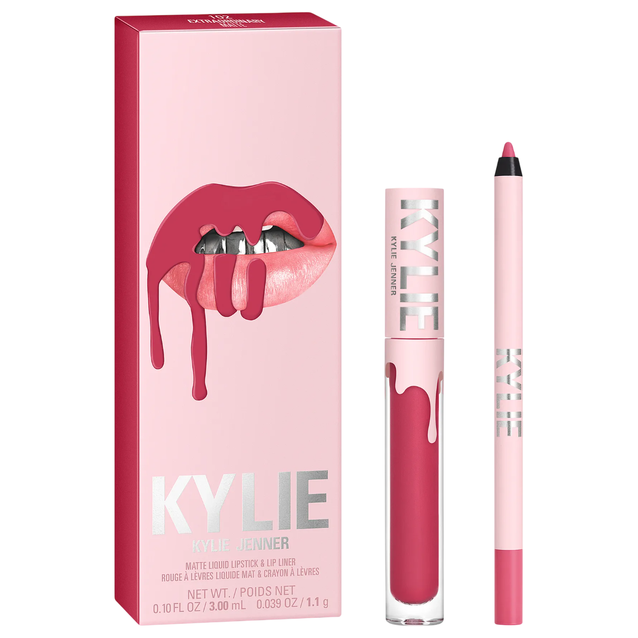 set-kylie-cosmetics-by-kylie-liquid-lipstick-102-extraordinary-3-ml-by-kylie-pencil-lip-liner-extraordinary-1-1-g-1768117855 Set Kylie Cosmetics: By Kylie, Liquid Lipstick, 102, Extraordinary, 3 ml + By Kylie, Pencil, Lip Liner, Extraordinary, 1.1 g - Afbeelding 1