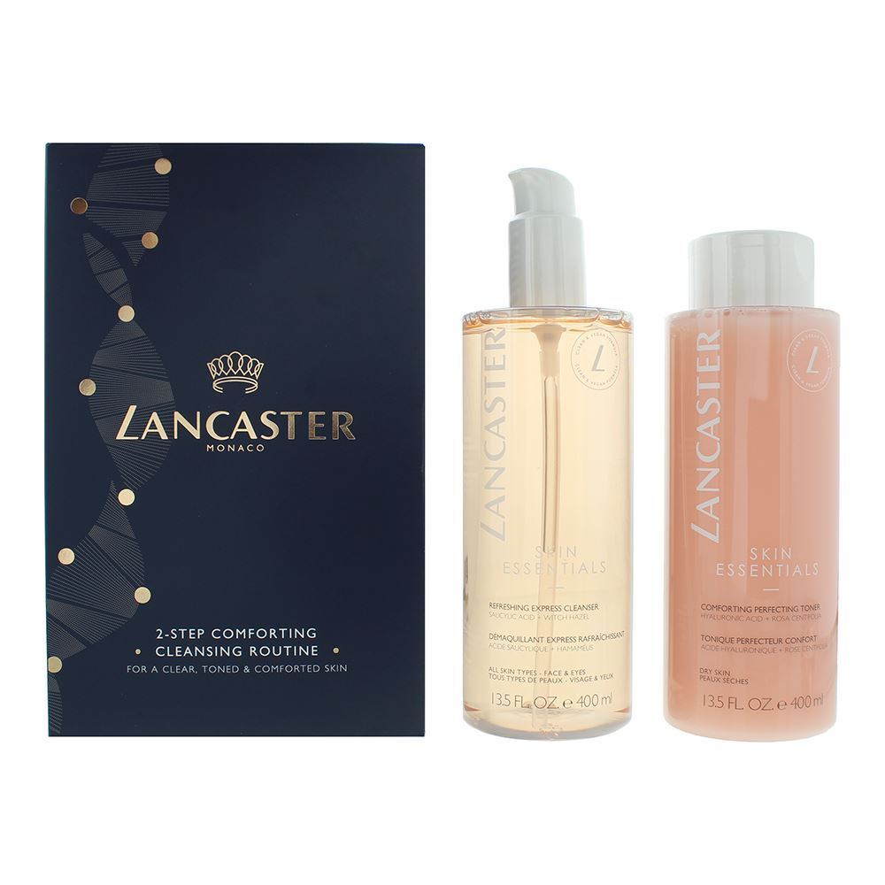 set-lancaster-skin-essentials-vegan-hydration-and-soothing-tonic-lotion-face-400-ml-skin-essentials-makeup-remover-lotion-400-ml-1761565437 Set Lancaster: Skin Essentials, Vegan, Hydration and Soothing, Tonic Lotion, Face, 400 ml + Skin Essentials, Makeup Remover Lotion, 400 ml - Afbeelding 1