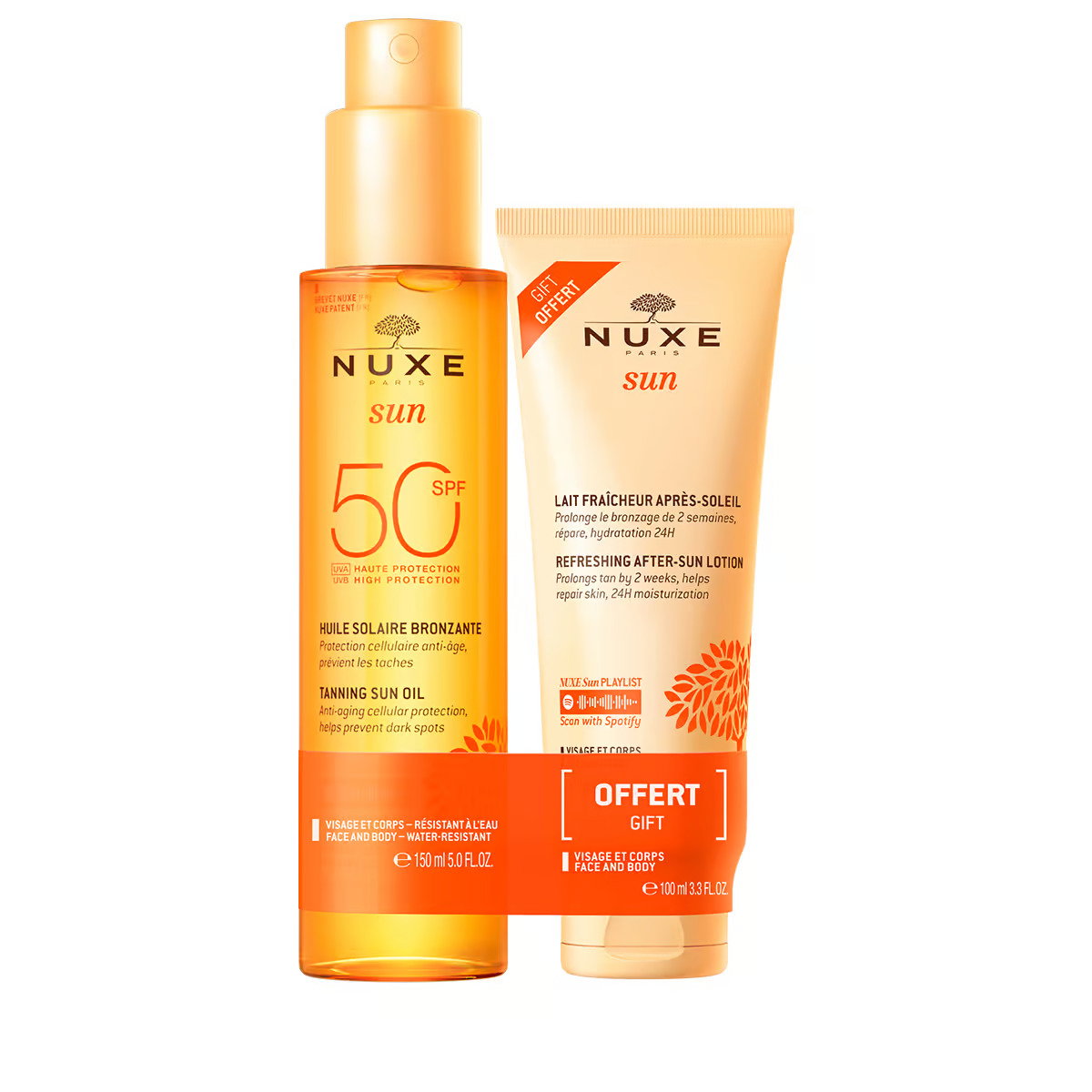 set-nuxe-sun-anti-ageing-tanning-oil-spf-50-150-ml-sun-sun-protection-after-sun-lotion-100-ml-1742902265 Set Nuxe: Sun, Anti-Ageing, Tanning Oil, SPF 50, 150 ml + Sun, Refreshing, After-Sun Lotion, 100 ml - Afbeelding 1