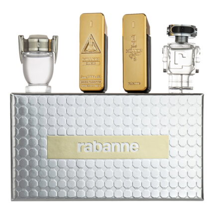 Set Paco Rabanne: 1 Million Elixir, Parfum, For Men, 5 ml *Miniature + Phantom, Eau De Toilette, For Men, 5 ml *Miniature + Invictus, Eau De Toilette, For Men, 5 ml *Miniature + 1 Million, Eau De Toilette, For Men, 5 ml *Miniature