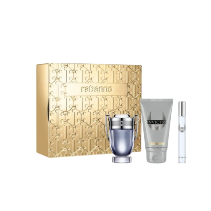 Set Paco Rabanne: Invictus, Eau De Toilette, For Men, 50 ml + Invictus, Eau De Toilette, For Men, 10 ml + Invictus, Shower Gel, For All Skin Types, 100 ml