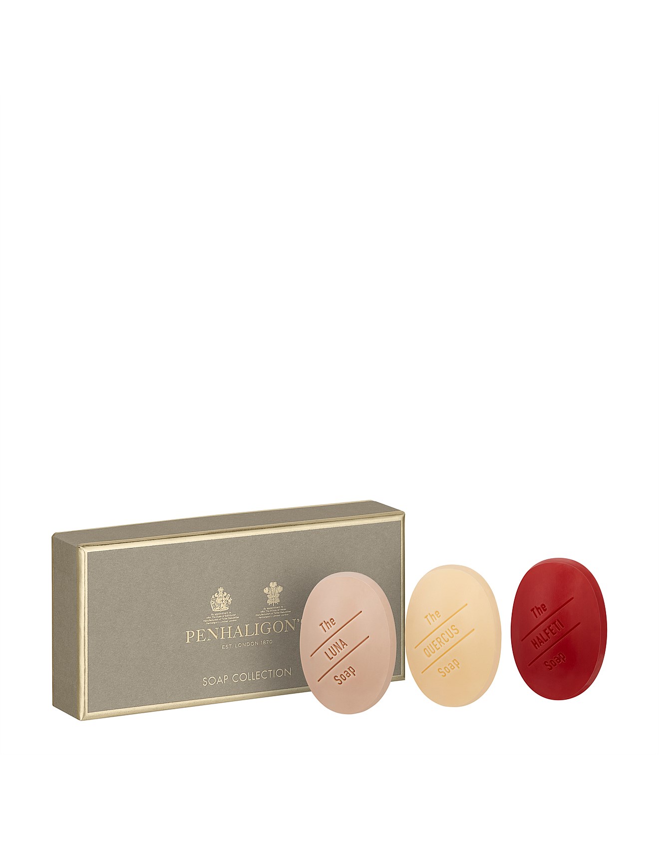 set-penhaligon-s-luna-cleansing-moisturising-scented-soap-bar-30-g-quercus-cleansing-moisturising-scented-soap-bar-30-g-halfeti-cleansing-moisturising Set Penhaligon's: Luna, Cleansing & Moisturising, Scented Soap Bar, 30 g + Quercus, Cleansing & Moisturising, Scented Soap Bar, 30 g + Halfeti, Cleansing & Moisturising, Scented Soap Bar, 30 g - Afbeelding 1