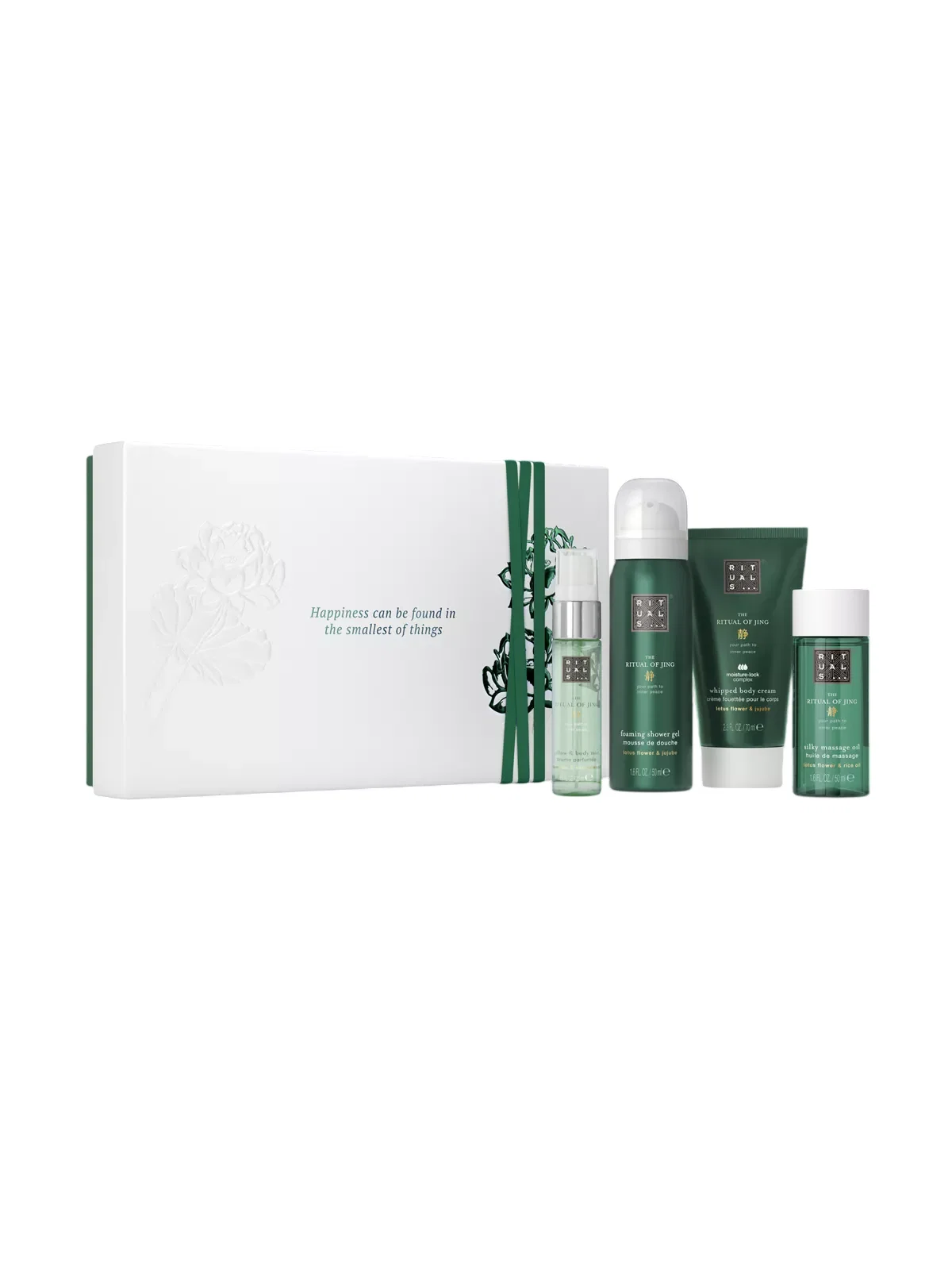 set-rituals-the-ritual-of-jing-shower-gel-all-skin-types-50-ml-the-ritual-of-jing-soothing-body-cream-70-ml-the-ritual-of-jing-nourishing-dry-body-oil Set Rituals: The Ritual Of Jing, Shower Gel, All Skin Types, 50 ml + The Ritual Of Jing, Soothing, Body Cream, 70 ml + The Ritual Of Jing, Nourishing, Dry Body Oil, 50 ml + The Ritual Of Jing, Pillow Mist Spray, 20 ml - Afbeelding 1