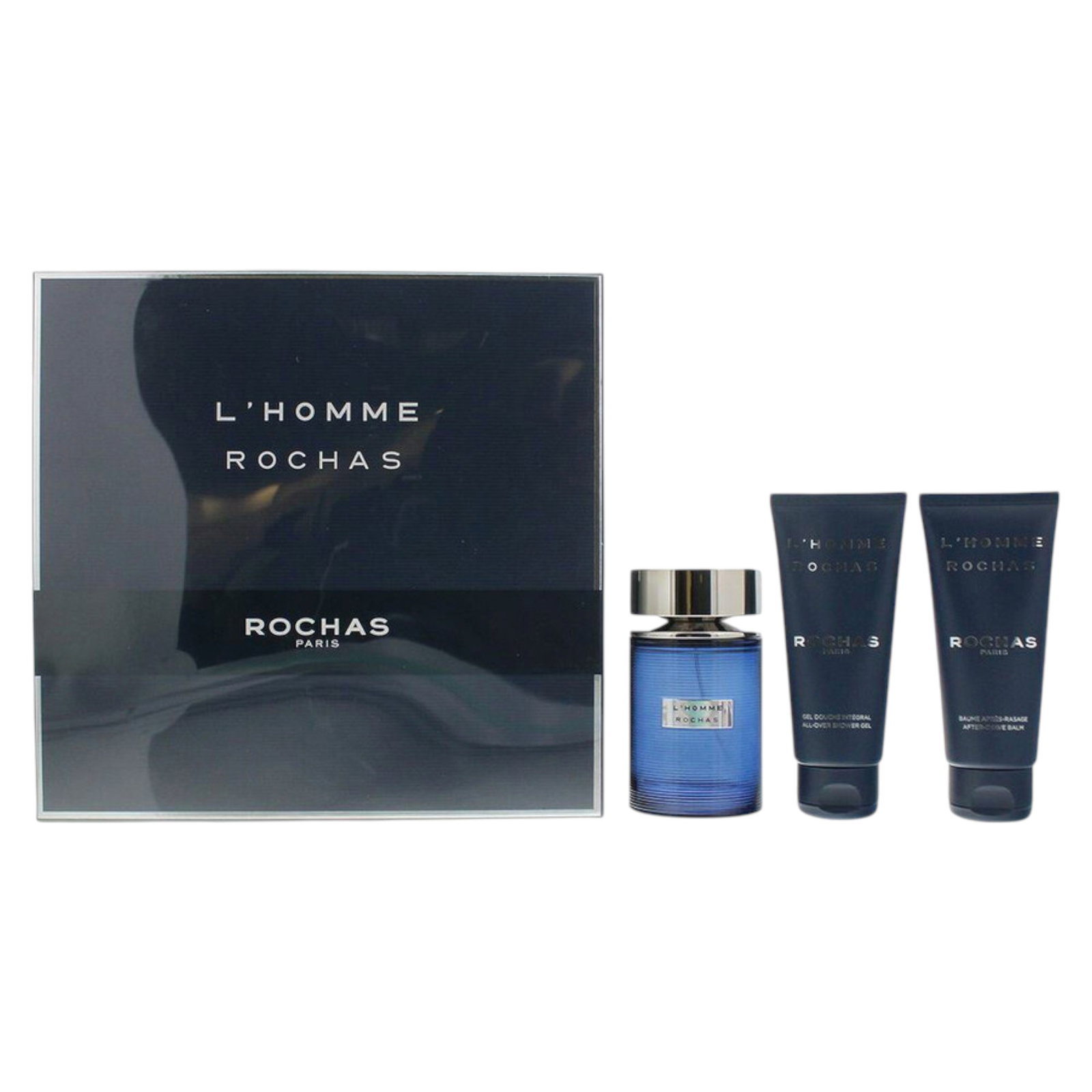 set-rochas-l-homme-rochas-eau-de-toilette-for-men-100-ml-l-homme-rochas-hydrating-shower-gel-all-skin-types-100-ml-l-homme-rochas-hydrating-after-shav Set Rochas: L'Homme Rochas, Eau De Toilette, For Men, 100 ml + L'Homme Rochas, Hydrating, Shower Gel, All Skin Types, 100 ml + L'Homme Rochas, Hydrating, After-Shave Balm, 100 ml - Afbeelding 1