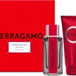 Set Salvatore Ferragamo: Red Leather, Eau De Parfum, For Men, 100 ml + Red Leather, Eau De Parfum, For Men, 10 ml + Red Leather, Shower Gel, All Skin Types, 100 ml