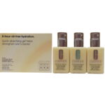 Set Trio, Clinique, Dramatically Different Face Care, Parabeenvrij, Hydraterend, Dag & Nacht, Gel, Voor gezicht, 3 st, 125 ml