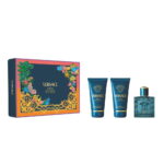 Set Versace: Eros, Eau De Parfum, For Men, 50 ml + Eros, Shower Gel, For All Skin Types, 50 ml + Eros, Hydrating, After-Shave Balm, 50 ml