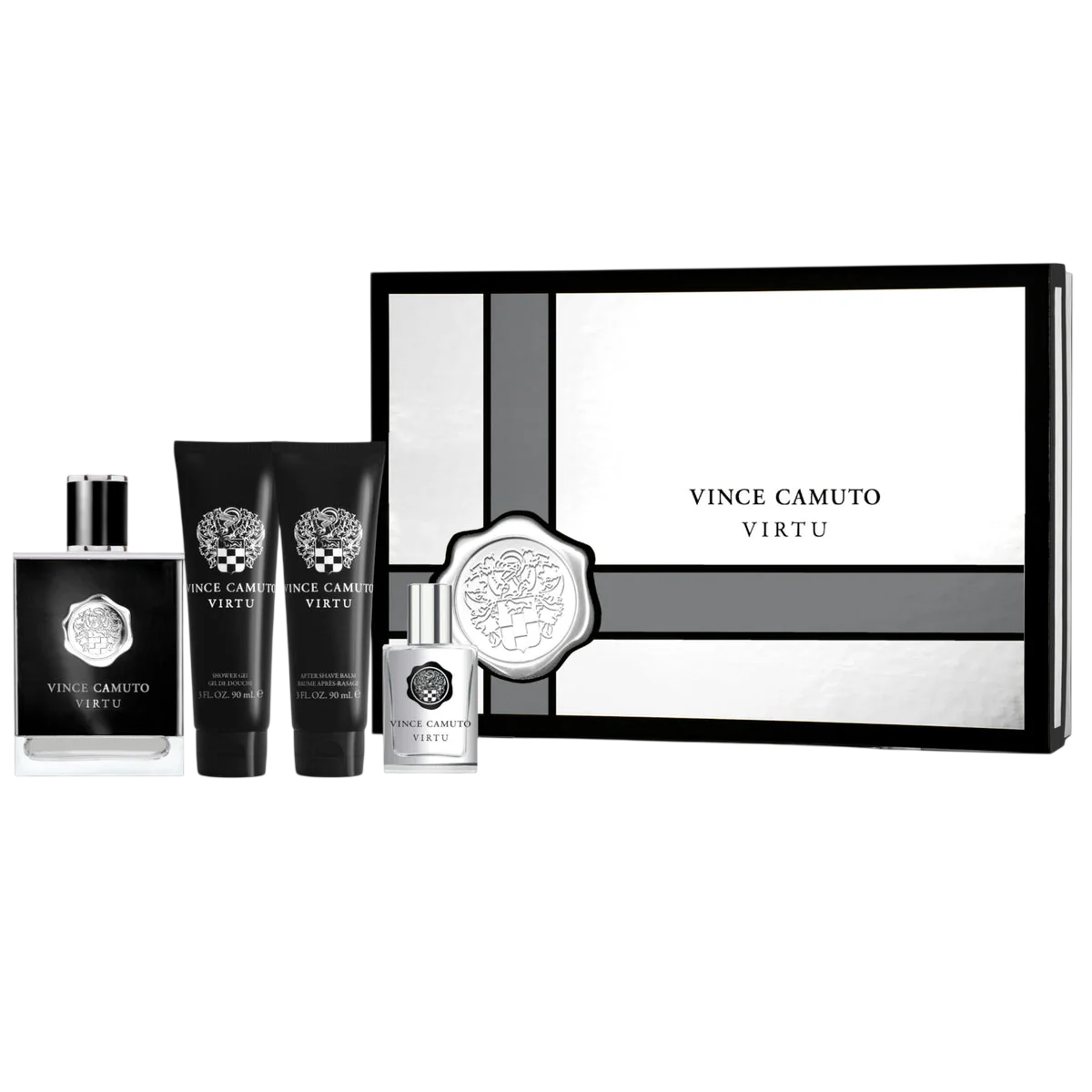 set-vince-camuto-virtu-eau-de-toilette-for-men-100-ml-virtu-eau-de-toilette-for-men-15-ml-virtu-moisturizing-after-shave-balm-90-ml-virtu-shower-gel-b Set Vince Camuto: Virtu, Eau De Toilette, For Men, 100 ml + Virtu, Eau De Toilette, For Men, 15 ml + Virtu, Moisturizing, After-Shave Balm, 90 ml + Virtu, Shower Gel, Body, 90 ml - Afbeelding 1