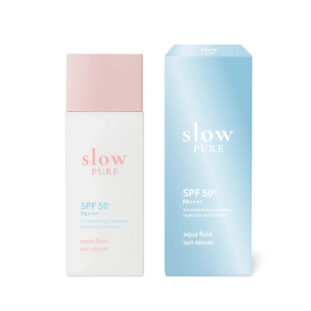 slowpure-glow-up-fluid-sun-hydrating-protecting-before-sun-exposure-fluid-face-spf50-pa-50-ml-1786346750 Slowpure, Aqua Fluid Sun, Protecting, Dag, Serum, Voor gezicht, SPF 50, 50 ml - Afbeelding 1