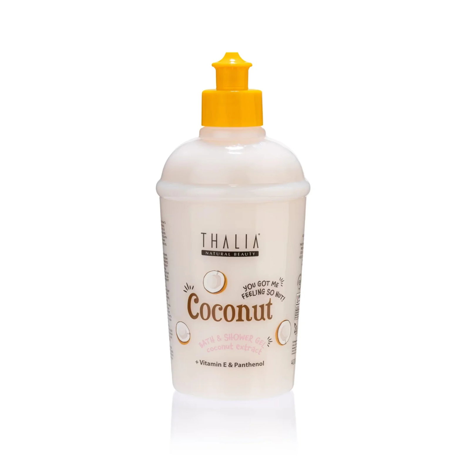 thalia-natural-beauty-coconut-cleansing-hydrating-liquid-soap-for-body-hands-400-ml-1786093827 Thalia Natural Beauty, Coconut, Reiniging en hydratatie, Vloeibare zeep, For Body & Hands, 400 ml - Afbeelding 1