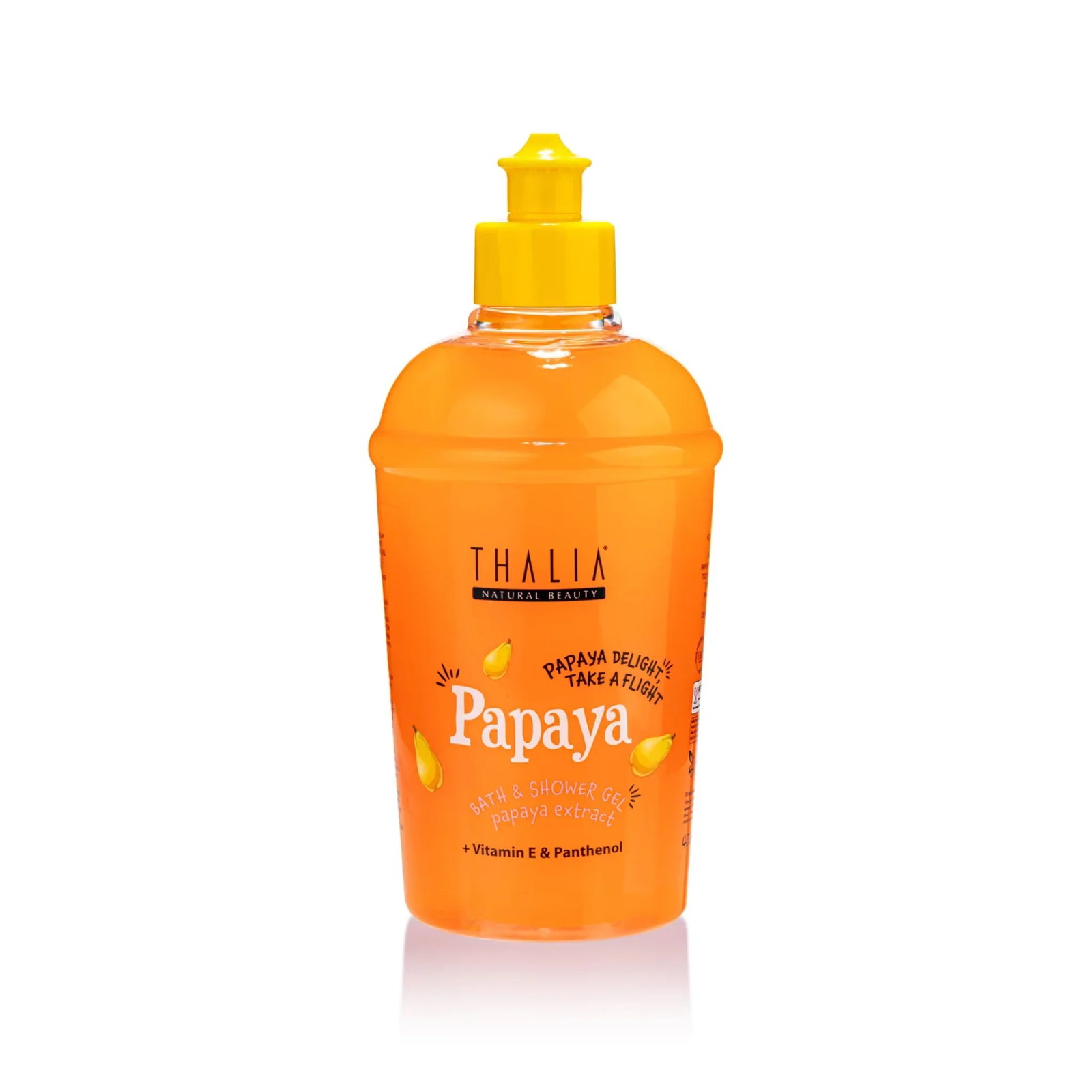 thalia-natural-beauty-papaya-cleansing-hydrating-liquid-soap-for-body-hands-400-ml-1786093604 Thalia Natural Beauty, Papaya, Reiniging en hydratatie, Vloeibare zeep, For Body & Hands, 400 ml - Afbeelding 1