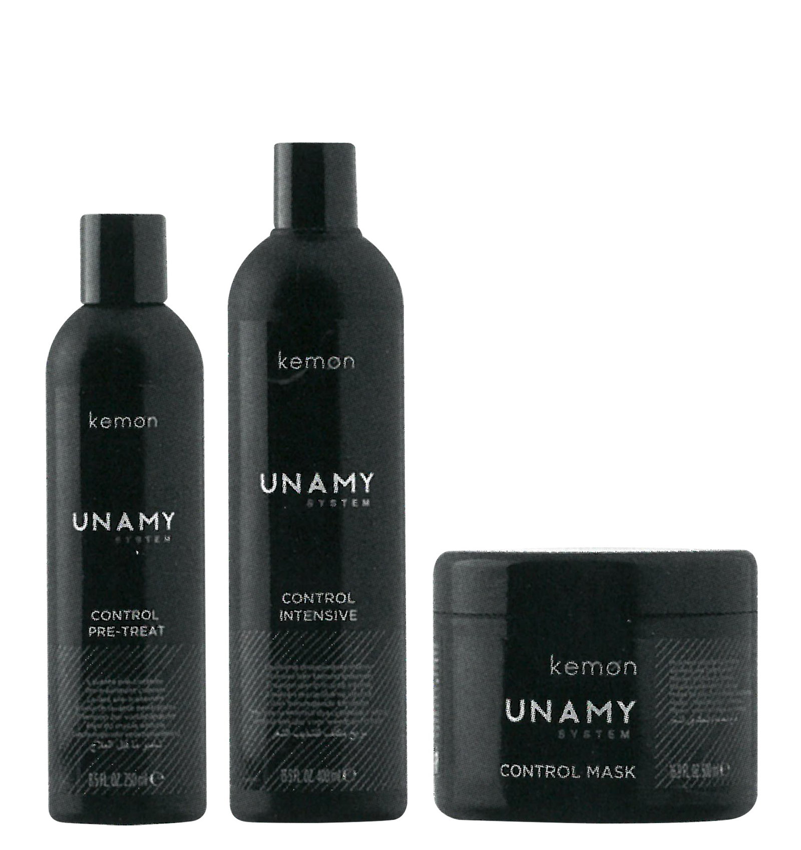 unamy-system-control-intensive-set-kemon-control-intensive-hair-shampoo-400-ml-control-intensive-hair-conditioner-250-ml-control-intensive-hair-treatm Unamy System Control Intensive Set Kemon: Control Intensive, Hair Shampoo, 400 ml + Control Intensive, Hair Conditioner, 250 ml + Control Intensive, Hair Treatment Cream Mask, 500 ml - Afbeelding 1