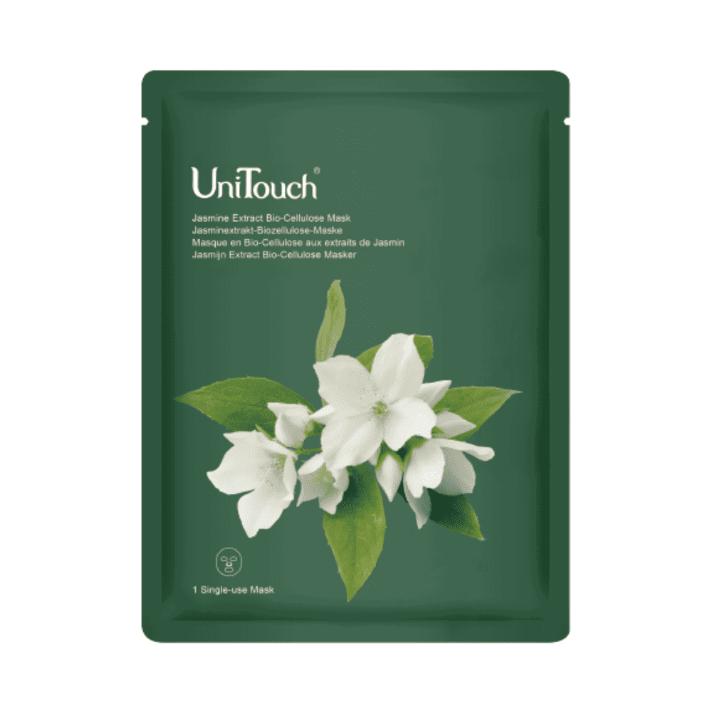 unitouch-bio-cellulose-jasmine-anti-aging-sheet-mask-for-face-26-ml-tester-1768899046 UniTouch, Bio-Cellulose, Jasmijn, Anti-veroudering, Gezichtsmasker, Voor gezicht, 26 ml *Tester - Afbeelding 1
