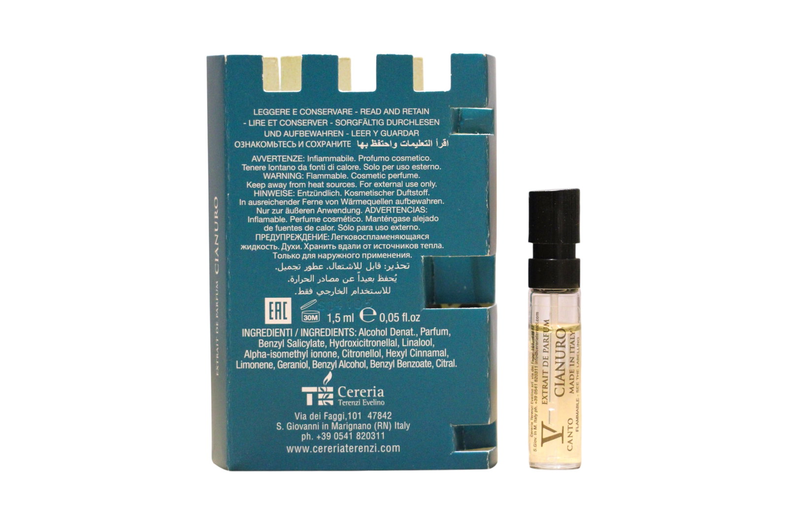 v-canto-cianuro-extrait-de-parfum-unisex-1-5-ml-vial-1782128866 V Canto, Cianuro, Parfumextract, Uniseks, 1.5 ml Flesje - Afbeelding 1