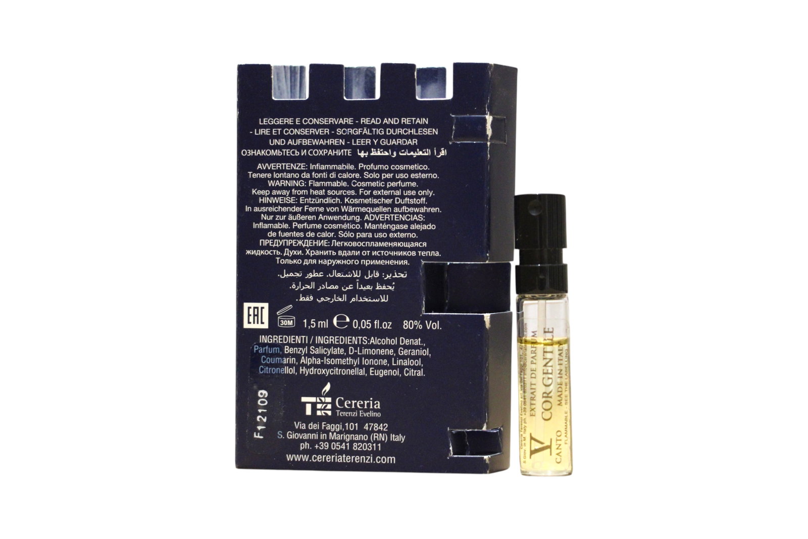 v-canto-cor-gentile-extrait-de-parfum-unisex-1-5-ml-vial-1782129117 V Canto, Cor Gentile, Parfumextract, Uniseks, 1.5 ml Flesje - Afbeelding 1