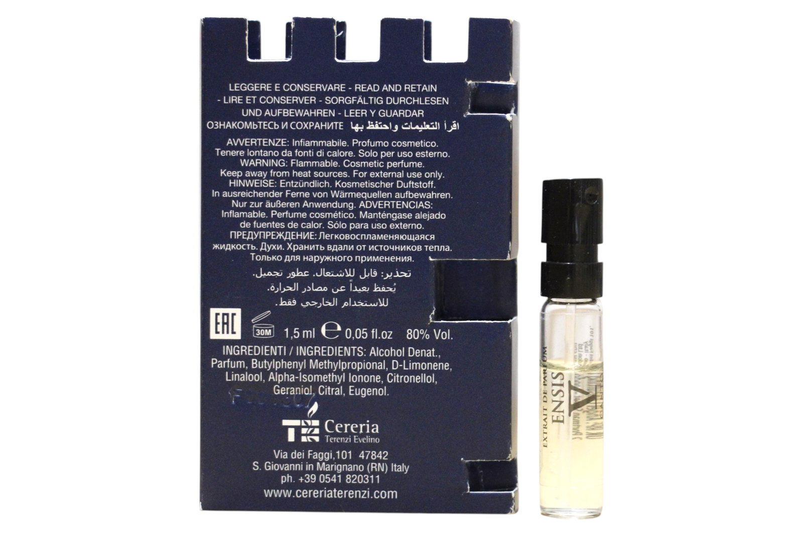 v-canto-ensis-extrait-de-parfum-unisex-1-5-ml-vial-1782129585 V Canto, Ensis, Parfumextract, Uniseks, 1.5 ml Flesje - Afbeelding 1