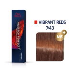 Wella Professionals, Color Touch, Zonder ammoniak, Semi-permanente haarkleuring, 7/43 Vibrant Reds, 60 ml
