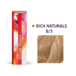 Wella Professionals, Color Touch, Zonder ammoniak, Semi-permanente haarkleuring, 8/3 Golden Light Blonde, 60 ml