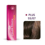 Wella Professionals, Color Touch Plus, Zonder ammoniak, Semi-permanente haarkleuring, 55/07 Light Chestnut Intense Natural Brown, 60 ml