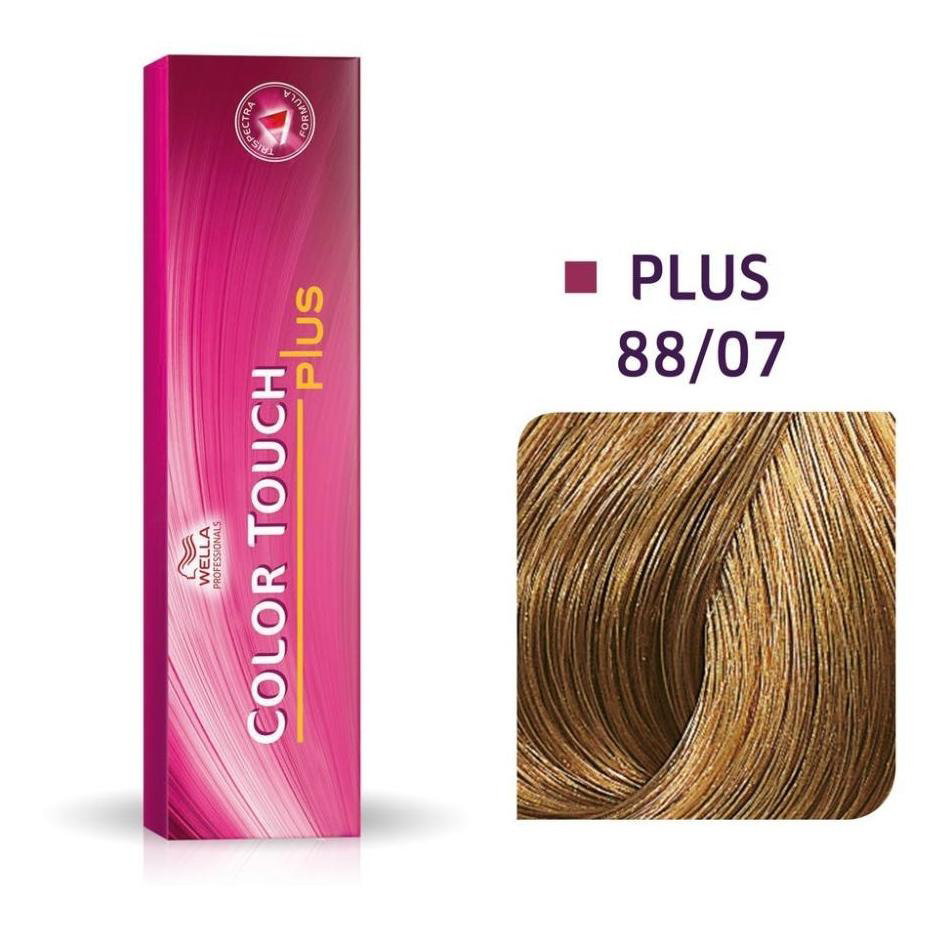 wella-professionals-color-touch-plus-ammonia-free-semi-permanent-hair-dye-88-07-light-blonde-natural-intense-chestnut-60-ml-0-8005610546094-1672689046 Wella Professionals, Color Touch Plus, Zonder ammoniak, Semi-permanente haarkleuring, 88/07 Light Blonde Natural Intense Chestnut, 60 ml - Afbeelding 1