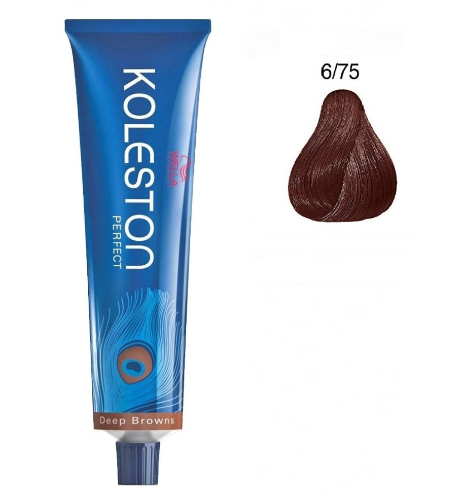 wella-professionals-koleston-perfect-permanent-hair-dye-6-75-dark-blonde-chestnut-mahogany-60-ml-1675247587 Wella Professionals, Koleston Perfect, Permanente haarkleuring, 6/75 Dark Blonde Chestnut Mahogany, 60 ml - Afbeelding 1