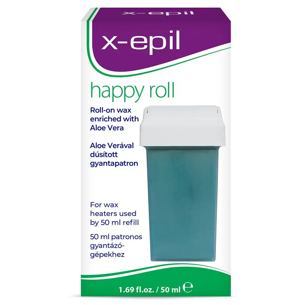 x-epil-happy-roll-silky-finish-depilatory-wax-body-50-ml-1785839791 X-Epil, Happy Roll, Aloe Vera, Zijdeachtige afwerking, Ontharingswas, Lichaam, 50 ml - Afbeelding 1