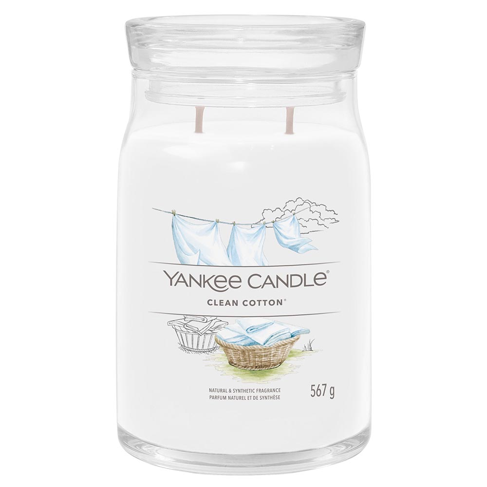 yankee-candle-clean-cotton-scented-candle-567-g-1787136380 Yankee Candle, Clean Cotton, Geurkaars, 567 g - Afbeelding 1